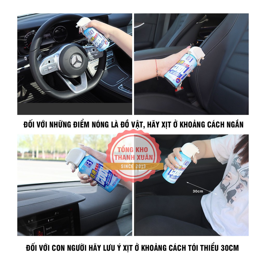Bình Xịt Làm Lạnh Tức Thời Ô Tô Xe Máy ❤️RẺ VÔ ĐỊCH❤️ Bình Xịt Làm Lạnh Nhanh Khử Mùi Hiệu Quả Instant Freeze Cool 180ml | BigBuy360 - bigbuy360.vn