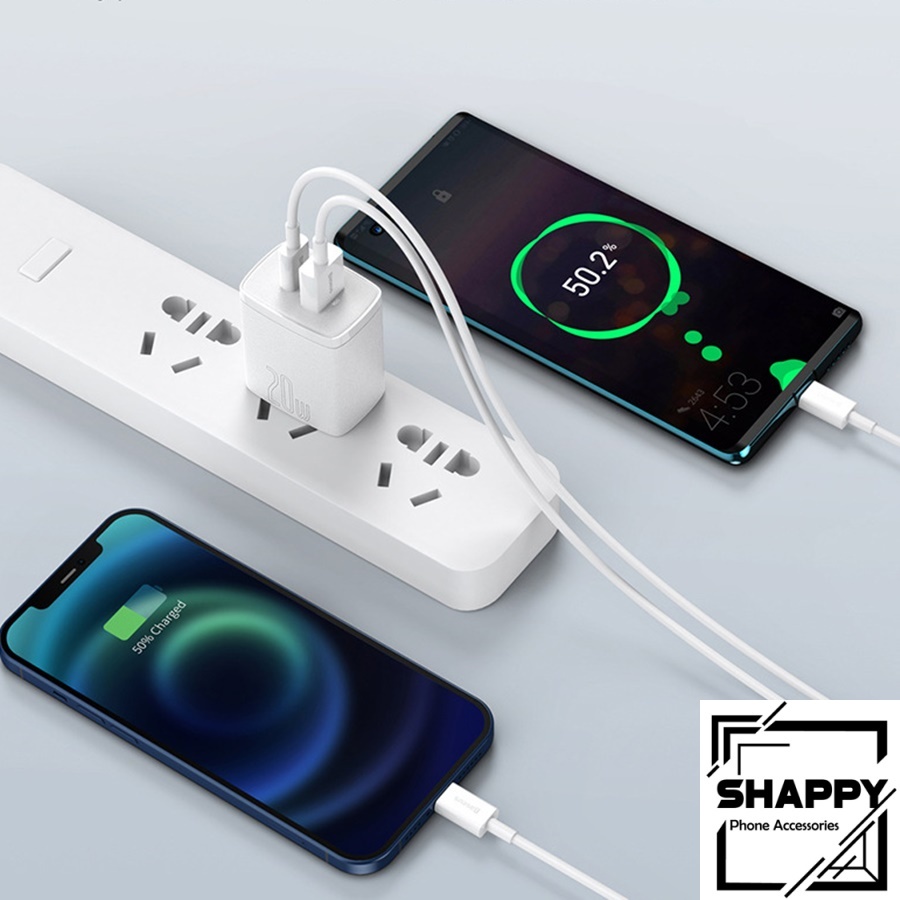 Cốc Sạc Nhanh Baseus 20W 2 Cổng | Cốc Sạc Baseus Chính Hãng - Bảo Hành 06 Tháng 1 Đổi 1
