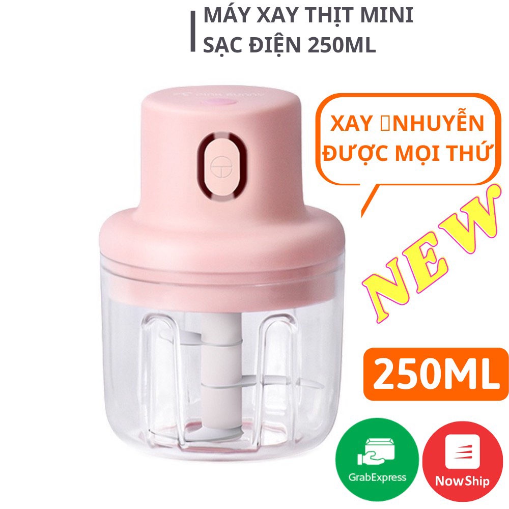 Máy Xay Tỏi Ớt Đa Năng Thể Tích - Máy Xay Mini Cầm Tay Có Cổng Sạc Usb