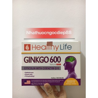 Viên uống bổ não GINKGO 600 giúp tăng cường trí nhớ, tăng tuần hoàn máu não, ngừa tai biến – HỘ
