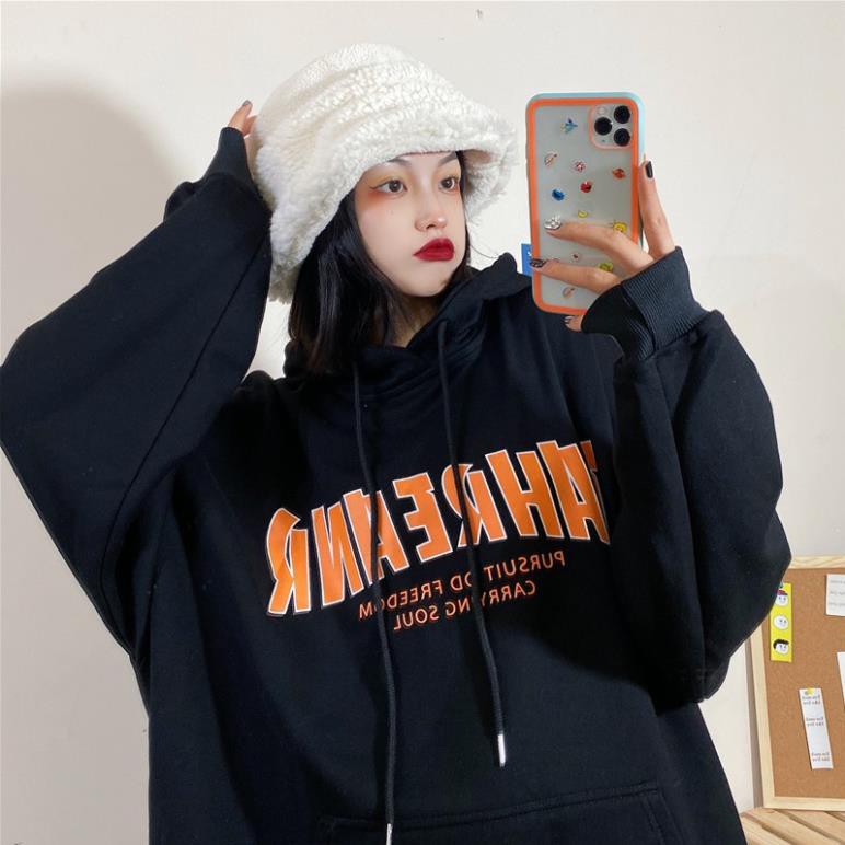 [HN3] Áo Hoodie Nam/Nữ form rộng tay dài Hàn Quốc có mũ(kèm ảnh thật)