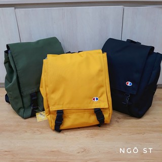 [Freeship - Ảnh Thật] Balo nữ Ulzzang đi học thời trang ♥ Ba lô nữ vải dù nắp gập CHAM.PI.ON laptop 15 6 inch M82