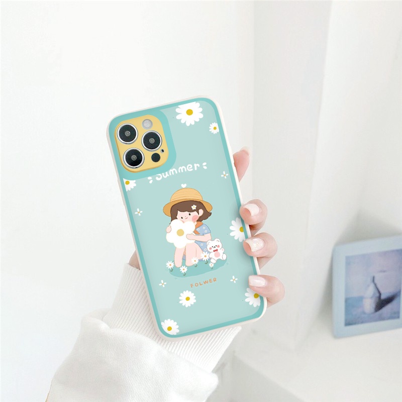 Ốp lưng iphone 13 pro max Baby flower ốp bảo vệ camera vuông cạnh đủ mã 6 đến 11 12 13 promax tr294