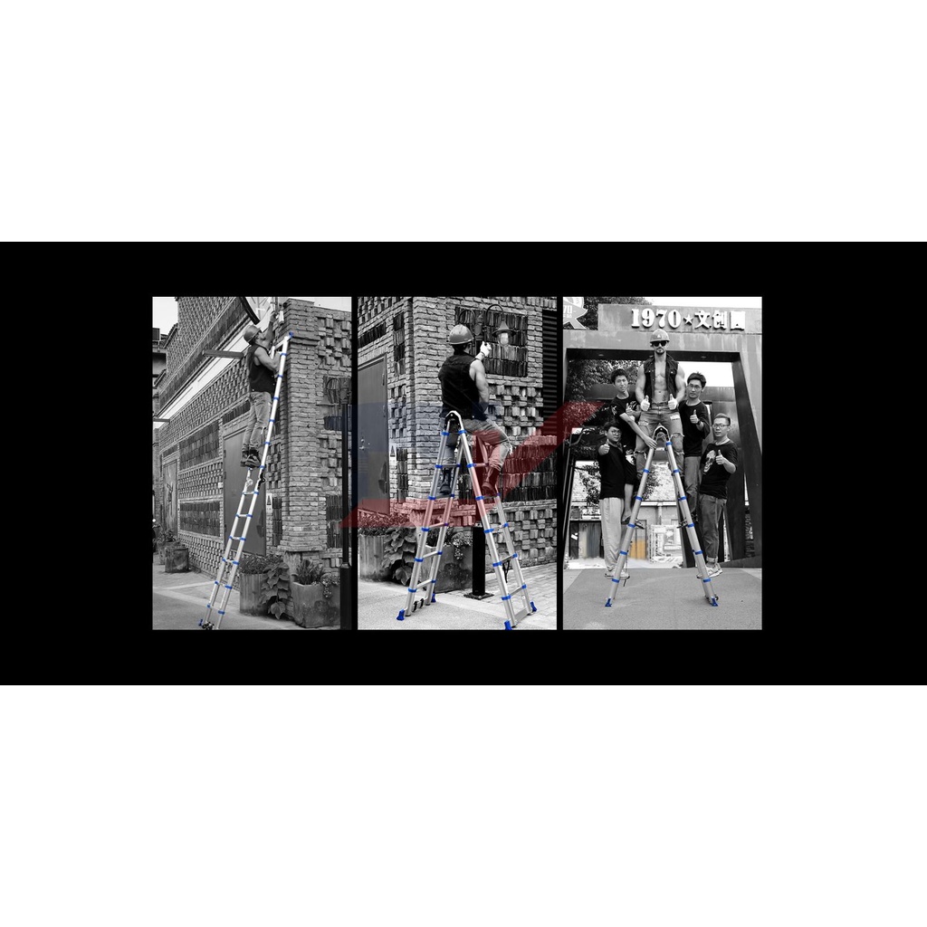 Thang nhôm rút đôi DIY TL-AI-50S chiều cao sử dụng tối đa chữ A 2.4m chữ I 5.0m - Hàng chính hãng - bảo hành 18 tháng