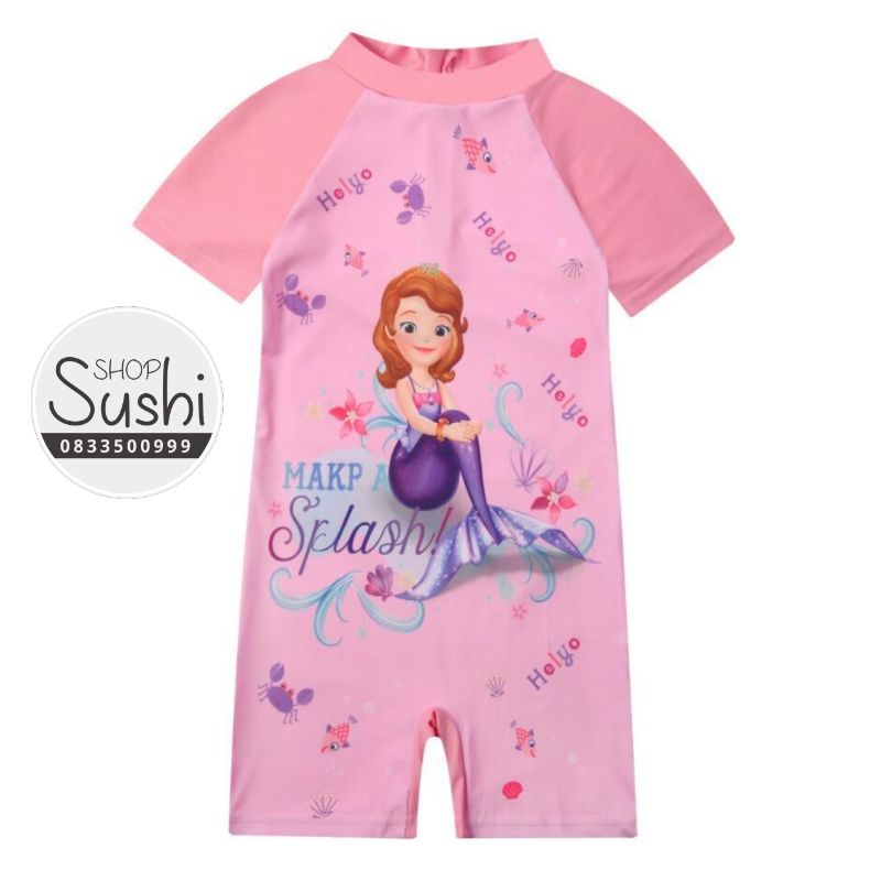 (FreeShip) Áo bơi bé gái Elsa Frozen cộc tay