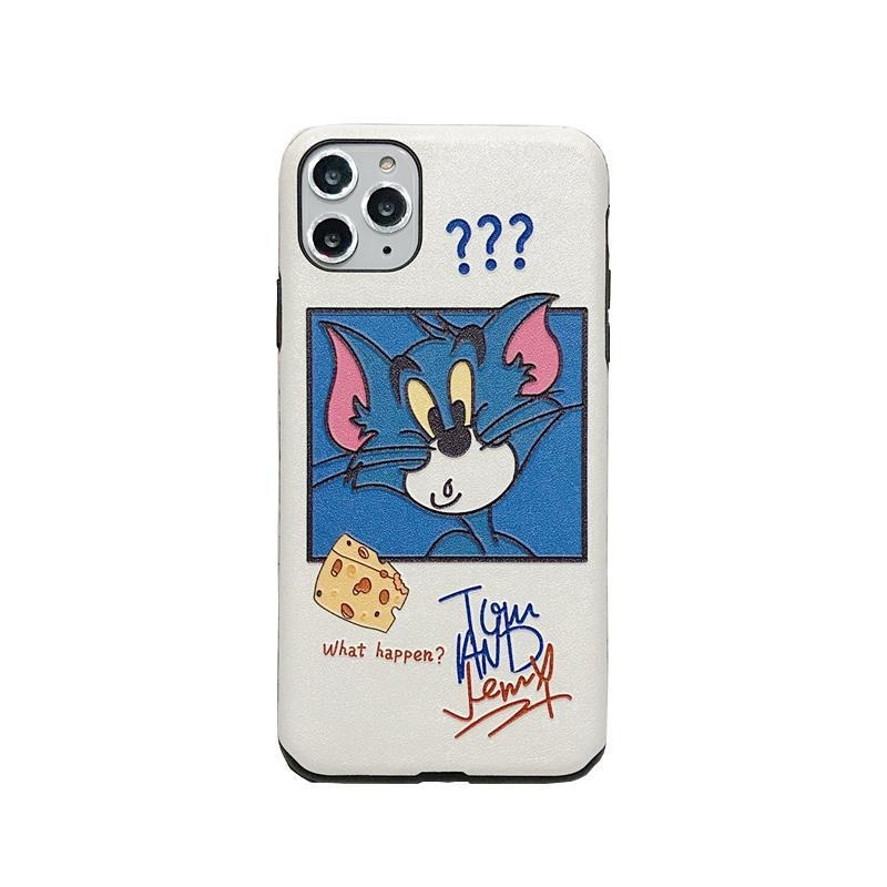 Ốp điện thoại in hình TOm và Jerry dễ thương cho iPhone 11 Pro Xs Max Xr X 6 7 8 Plus Se2