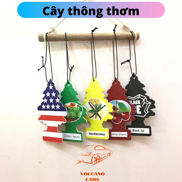 Cây thông thơm treo xe ô tô khử mùi hôi, làm thơm phòng ngủ, phòng khách, nhà bếp, nhà vệ sinh