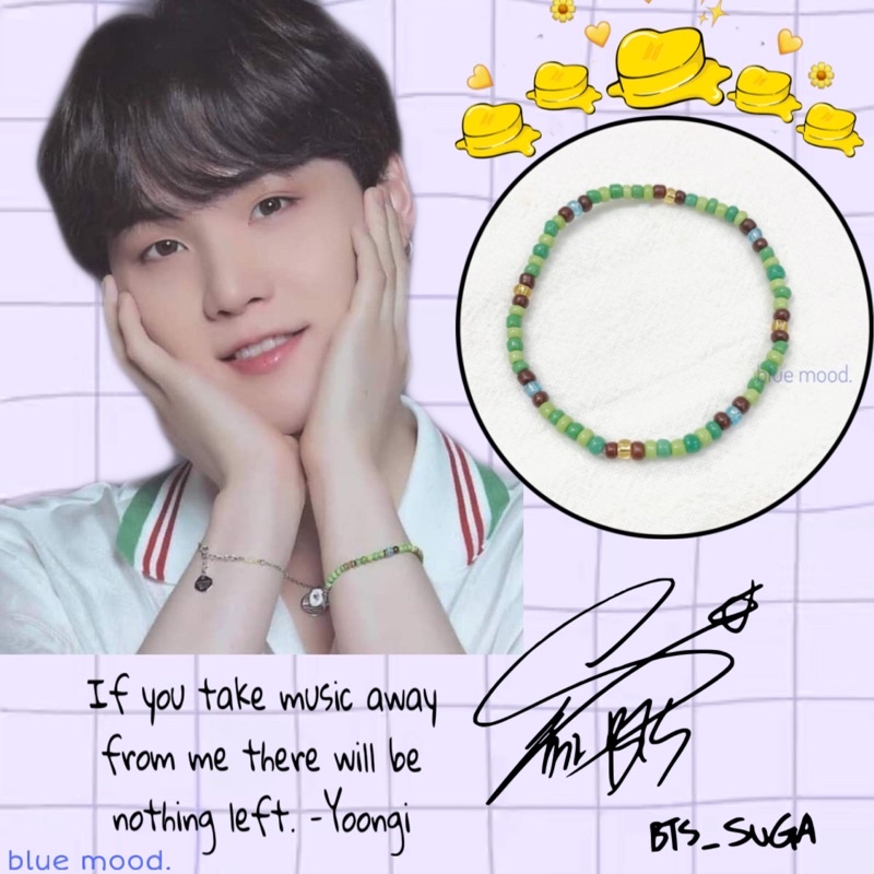 Vòng tay handmade hạt cườm Inspired Suga BTS