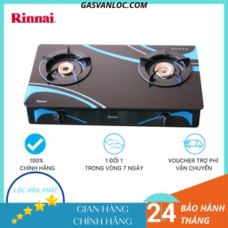Bếp ga đôi rinnai rv-3715gl - ngọn lửa xanh - tiết kiệm ga - hàng chính hãng
