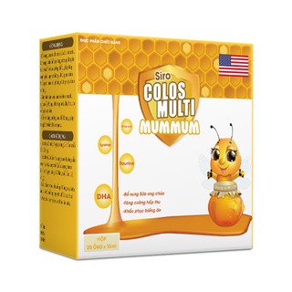 Siro Colosmulti MumMum hỗ trợ giúp trẻ ăn ngoan, tăng cường hấp thu hộp 20 ống x 10ml