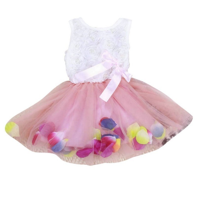 Đầm Xoè Tutu Phối Hoa Phong Cách Công Chúa Cho Bé