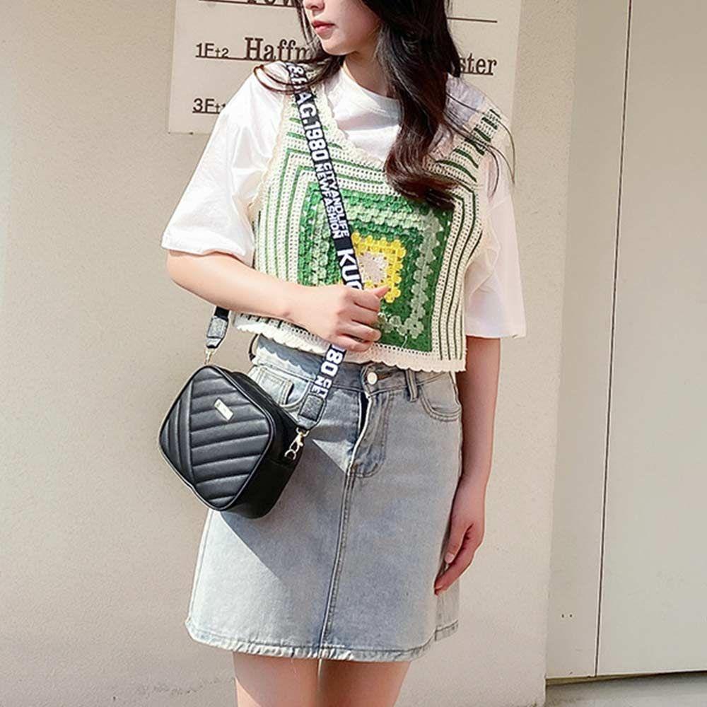 Túi Đeo Chéo Bằng Da PU Có Khóa Kéo Thời Trang