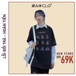 Áo thun form rộng tay lỡ sam clo 80% cotton nam nữ dáng unisex - mặc cặp, nhóm, lớp sadboiz sadboizvibes toss tee