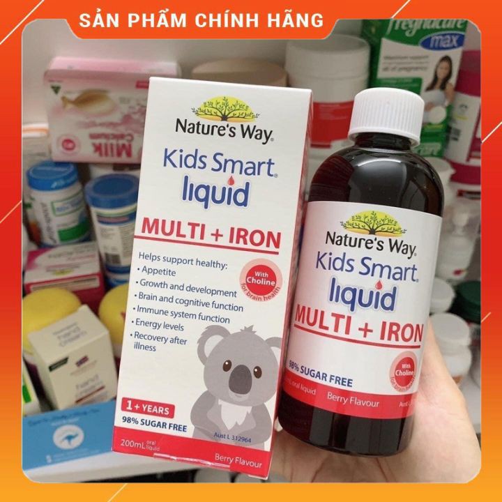 Nature WAY KIDS SMART MULTI + IRON LIQUID 200ML - Sirô uống bổ sung Vitamin + Sắt cho bé phát trển toàn diện. NEW thumbnail