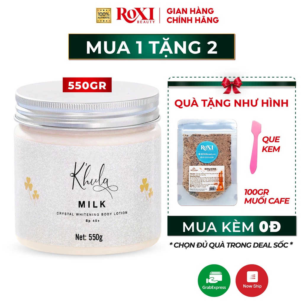 [HỘP 550GR] Kem body siêu trắng Body Milk dòng kem body cao cấp dưỡng trắng da toàn thân