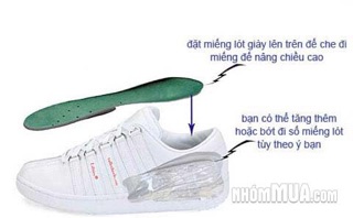 10 miếng LÓT GIẦY TĂNG CHIỀU CAO SILICON