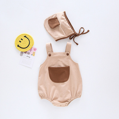 Set áo liền quần và mũ trùm đầu thiết kế tai thỏ/ tai gấu thời trang mùa thu 2021 xinh xắn dành cho bé gái