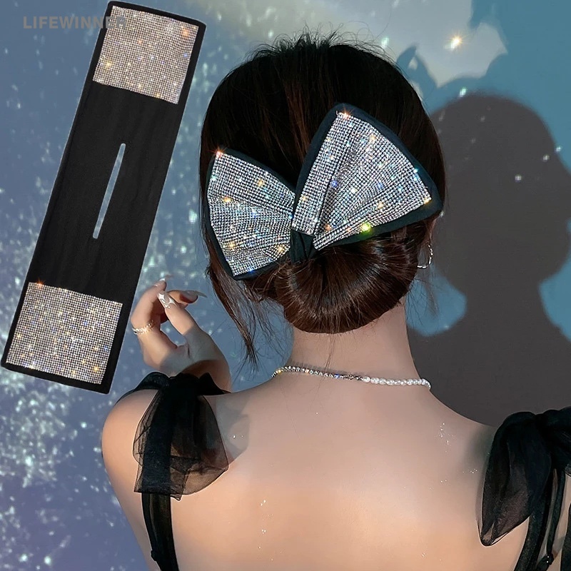 Dụng Cụ Búi Tóc Hình Bánh Donut / Kim Cương Giả Kiểu Pháp Cổ Điển Thời Trang DIY Cho Nữ