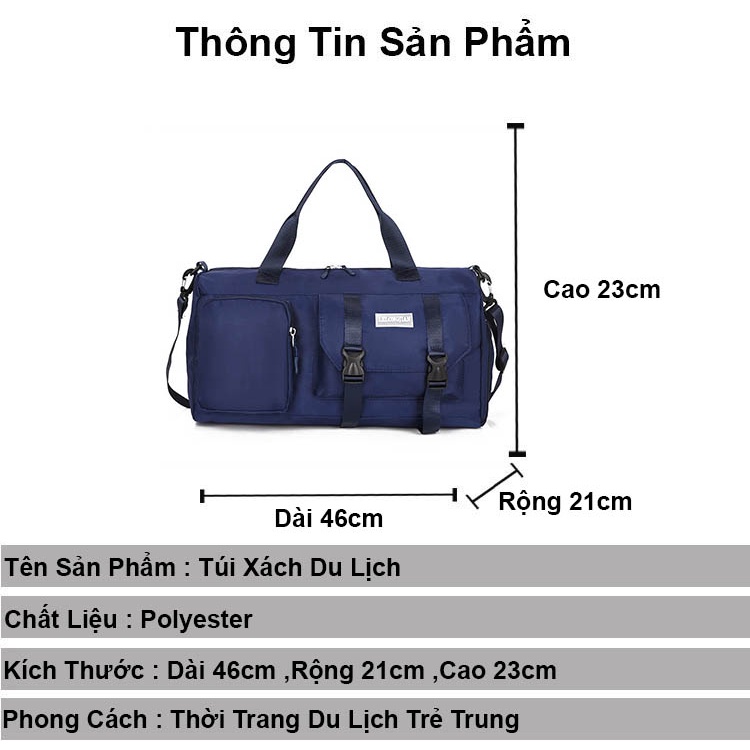 Túi du lịch nam nữ đa năng size lớn ZAJA túi trống thể thao thời trang xách tay đeo vai chống nước