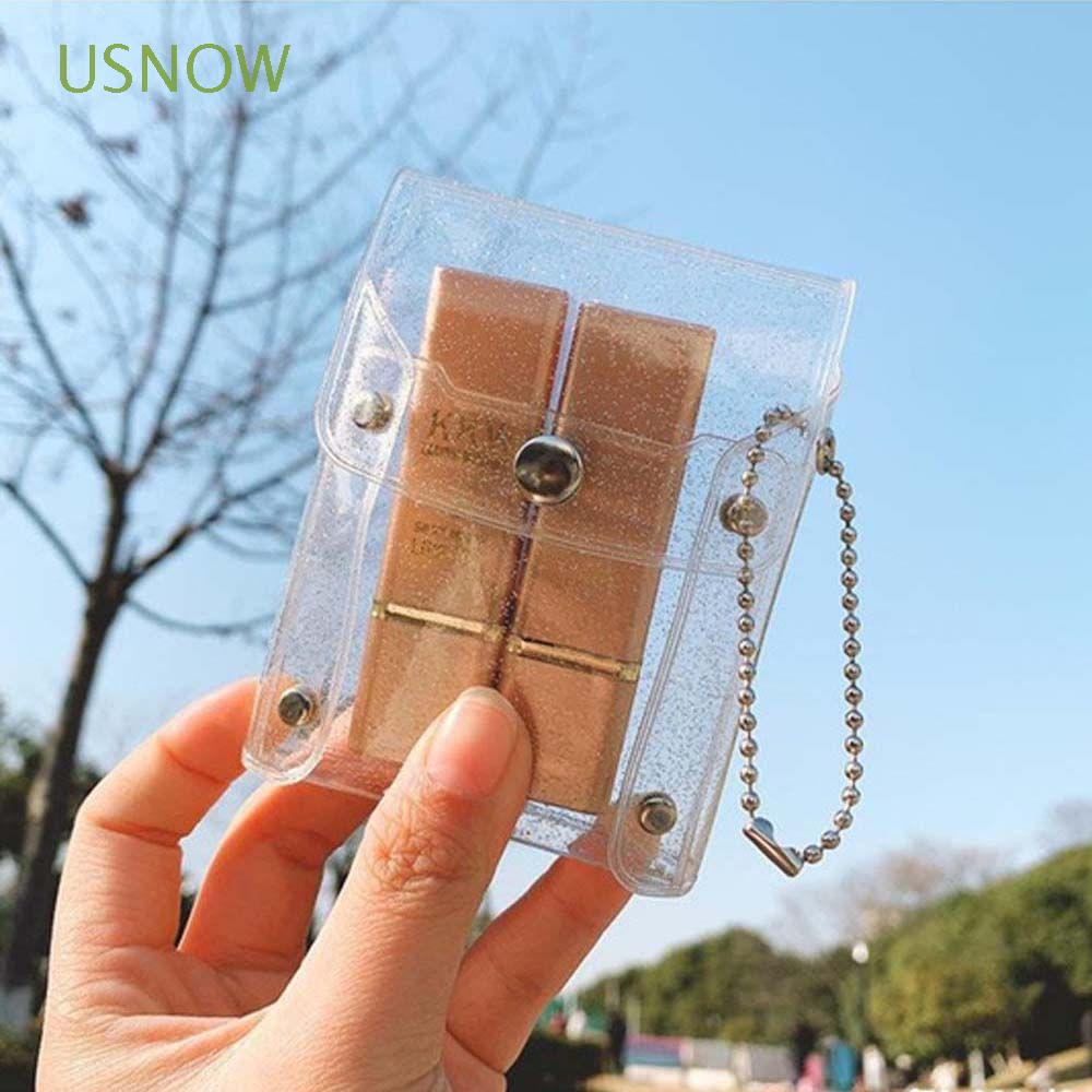 Túi đựng tiền phụ kiện mỹ phẩm bằng nhựa PVC trong suốt nhiều màu kèm móc khóa