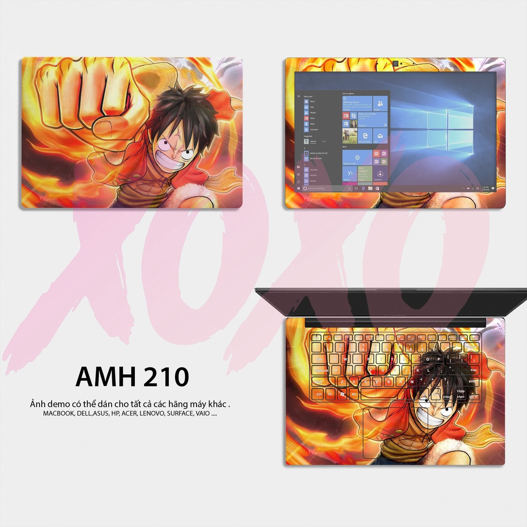 Bộ skin dán laptop mẫu Mẫu LUFFY / Có mẫu decal dán cho tất cả các hãng máy tính