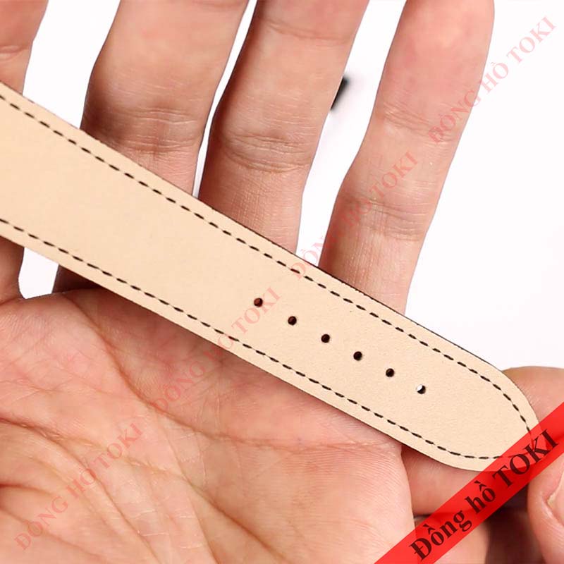 Dây da đồng hồ ZRC Pháp dòng MIURA da bò không vân đen