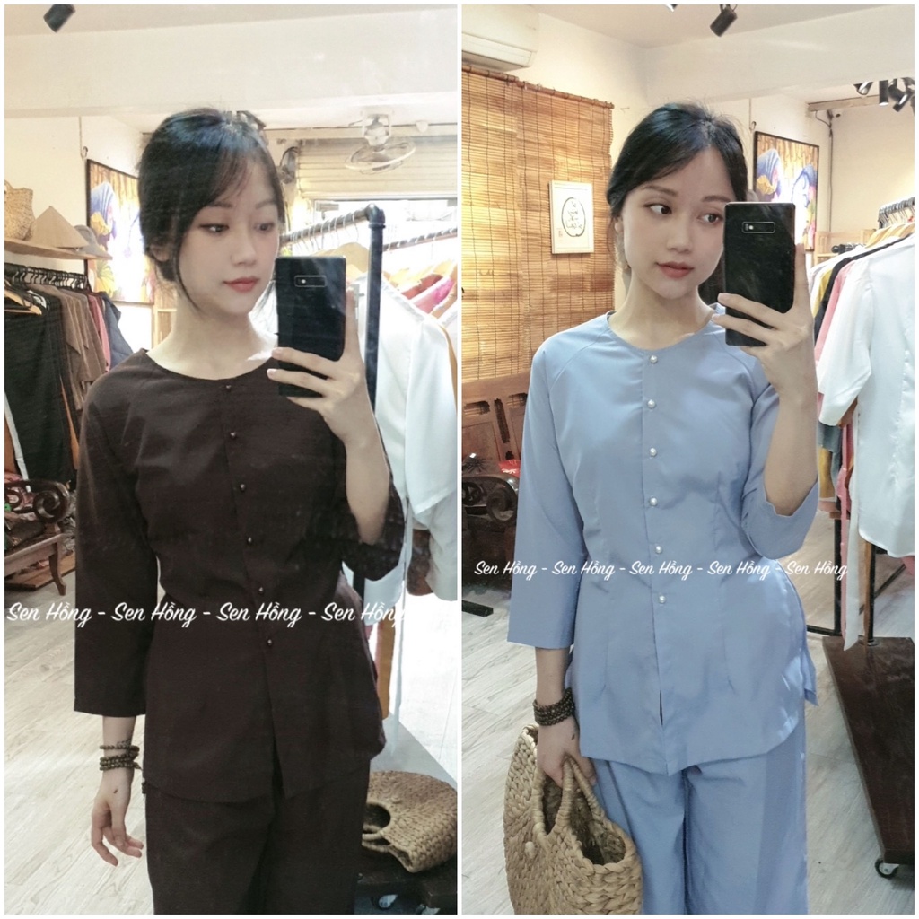 [SEN HỒNG] BÀ BA NAM NỮ # đồ đôi nam nữ bà ba xưa # bộ bà ba vải mát giản dị