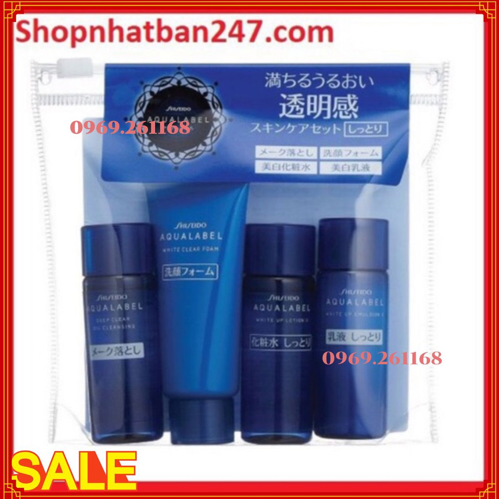 Set dưỡng da aqualabel 4 món - xách tay Nhật Bản