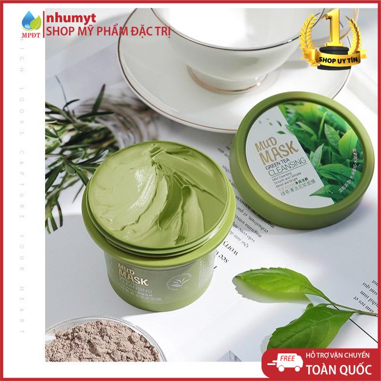 Mặt nạ đất sét trà xanh dưỡng trắng da, se khít lỗ chân lông, giảm mụn mờ thâm chính hãng Fenyi