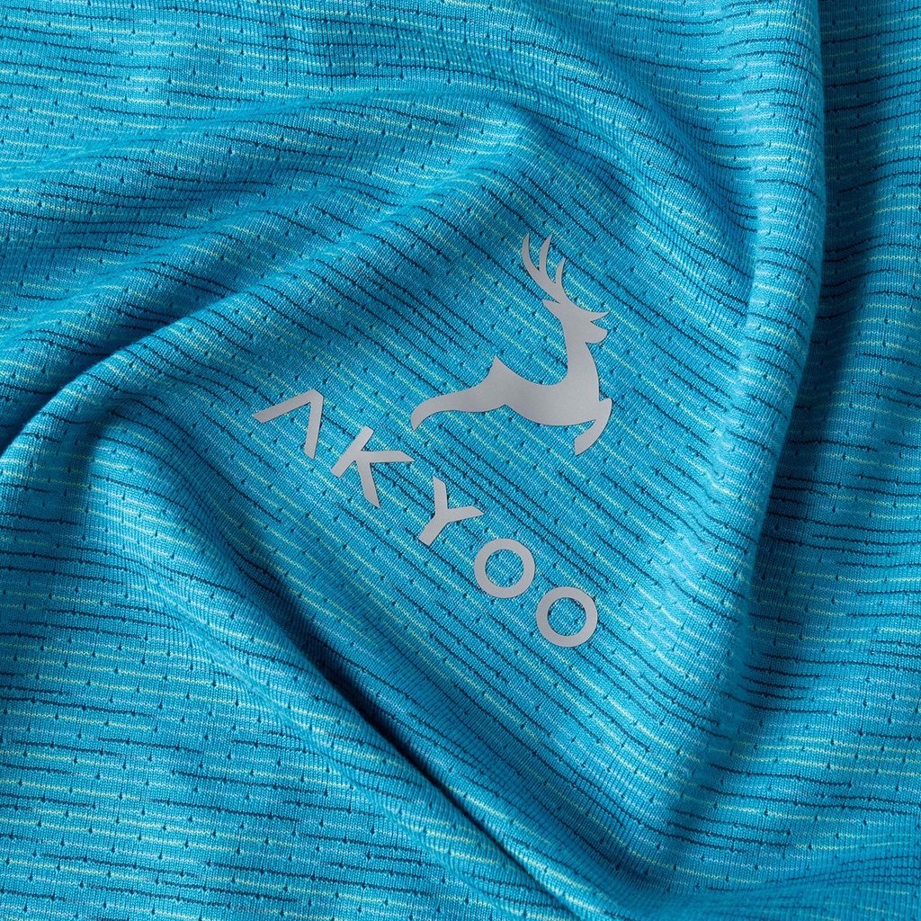 Áo Thun Bigsize Nam 80-140kg AKYOO vải Cotton Co giãn, Bền màu, Thấm hút mồ hôi - AT GR XANH