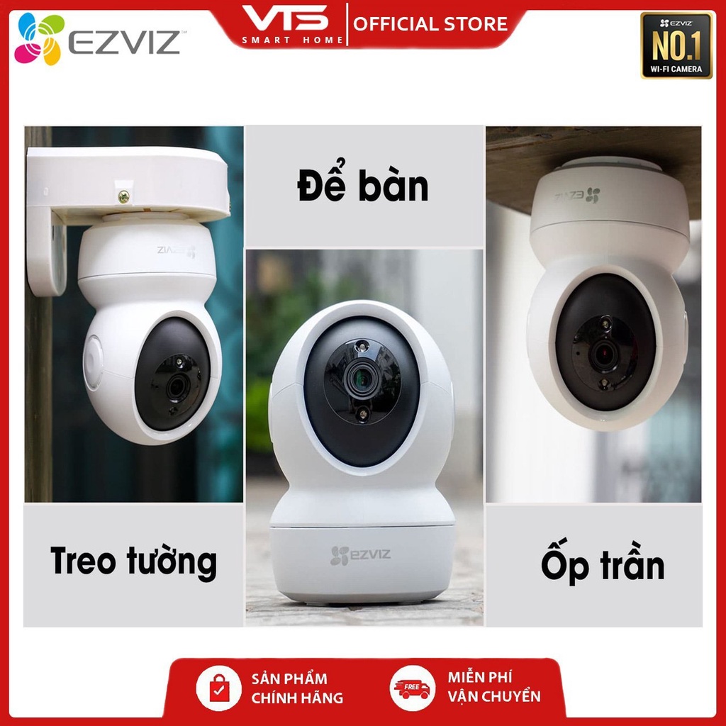 Camera WI-FI Trong nhà EZVIZ TY1-1080P, Smart IR, Xoay 360 Độ, Đàm Thoại 2 Chiều, Theo Dõi Chuyển Động