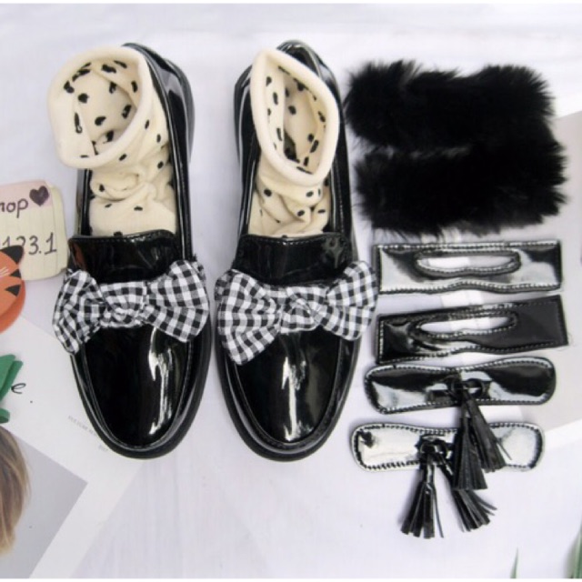 [CÓ SẴN] - giày oxford ulzzang tháo rời phụ kiện - có clip - ảnh thật