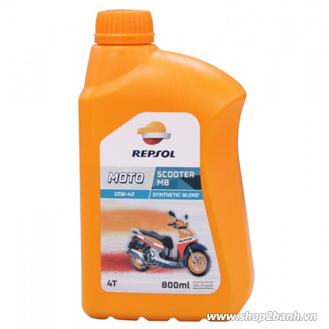 [Nhập khẩu chính hãng Tây ban Nha] Nhớt xe tay ga cao cấp Repsol Scooter 10W40 MB 800ml