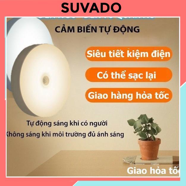 Đèn LED cảm ứng không dây thông minh dán tường tủ bếp cầu thang pin sạc USB ddenf led Light 002 SUVADO