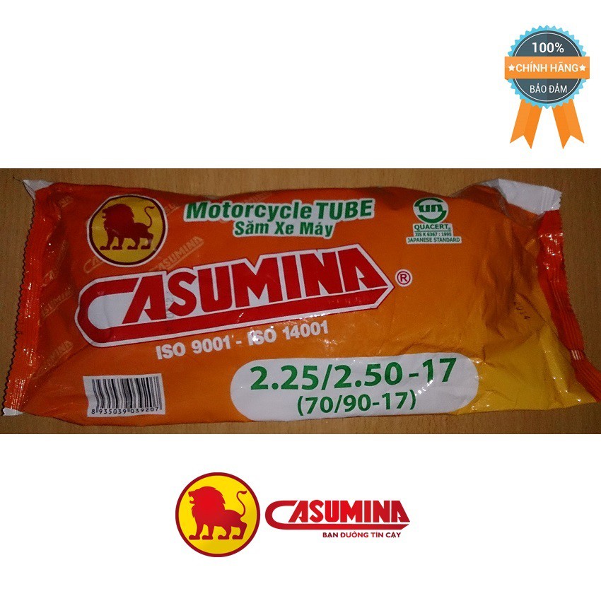 Săm xe máy Casumina S2.25/2.50-17 chỉ trắng bao 250 Cho Các Loại Xe