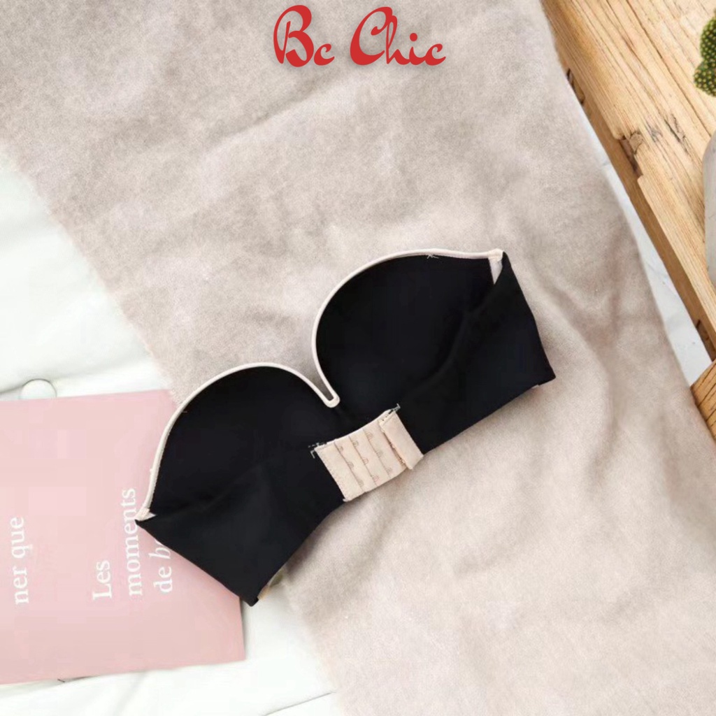 Áo Lót Nữ , Áo Ngực Nữ Đúc Su Cup Ngực viền đen nâng vòng 1 gợi cảm mã A02viền BC_CHIC LINGERIE