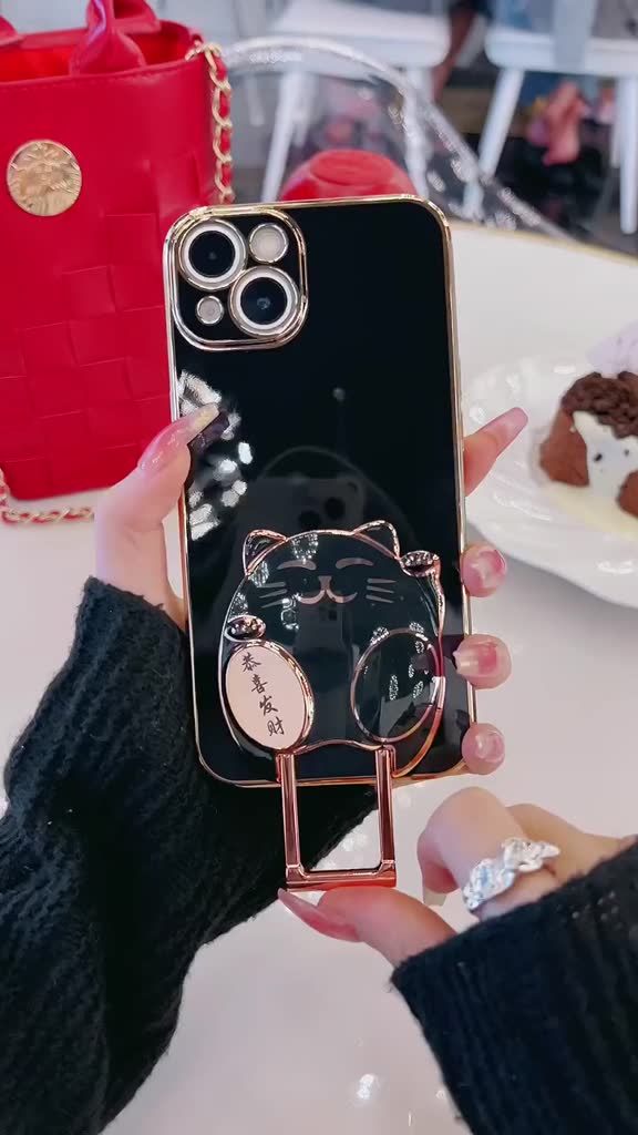 Ốp Điện Thoại Hình Mèo May Mắn 3d Cho iPhone 6 plus 6s plus 7 plus 8 plus xs max xr 11 pro max 12 pro max 13 pro max Gongxi Facai 14 plus 14 pro max | BigBuy360 - bigbuy360.vn