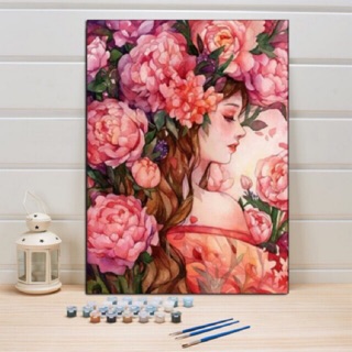 ART8S Tranh số hoá, tranh màu tô màu theo số, sơn dầu số hóa, tranh tự vẽ kèm bảng công thức pha màu.