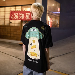 Áo Thun Cheese Hundred UFO Màu Đen