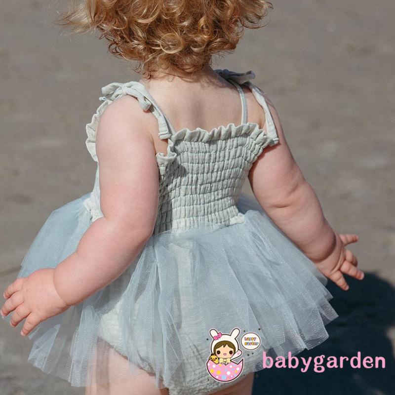 Bộ Áo Liền Quần Hở Vai Thêu Hoa Kèm Băng Đô Dành Cho Bé Gái 0-18 Tháng