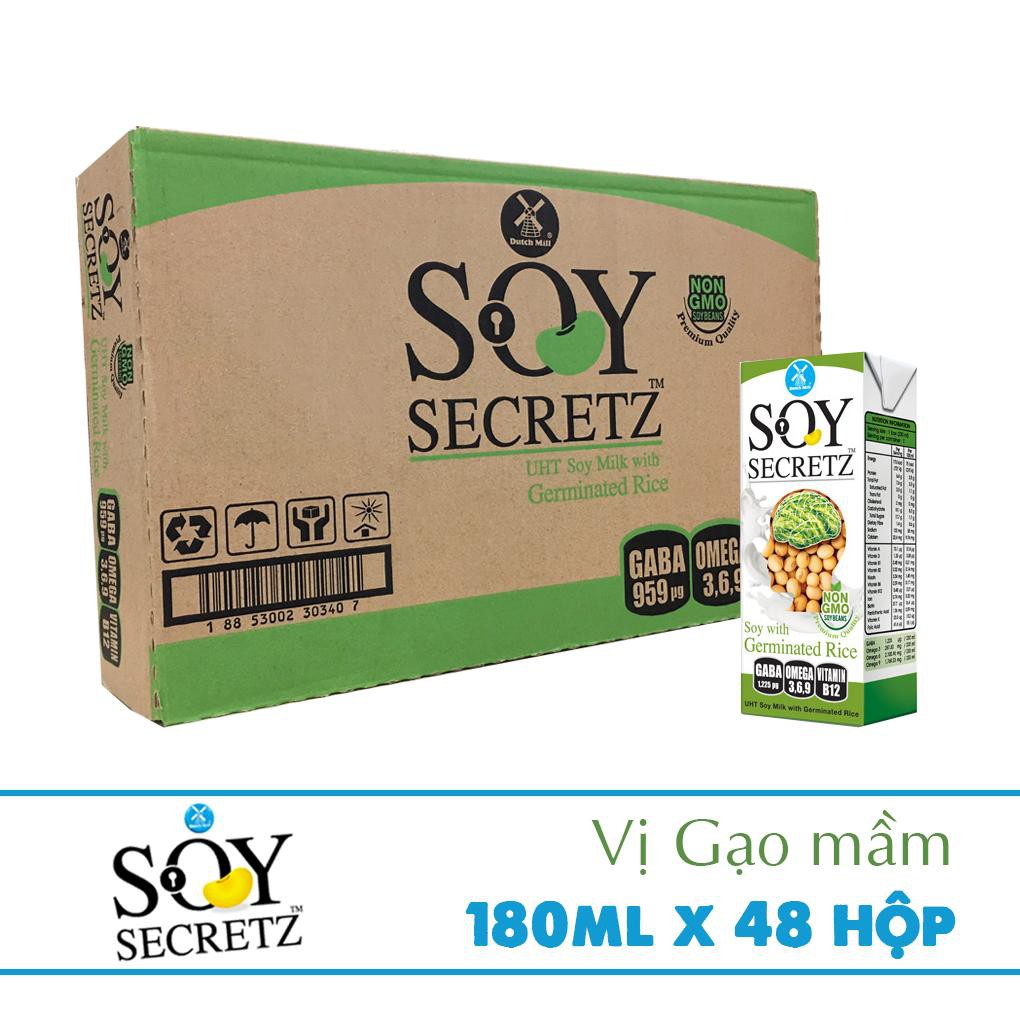 Thùng 48 Hộp Sữa Đậu Nành Kết Hợp Gạo Mầm Soy Secretz Minh Hạnh Nhập Khẩu Từ Thái Thơm Ngon Tăng Cường Trí Nhớ 180ml