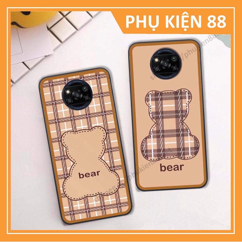 Ốp lưng Xiaomi Poco X3 / Poco X3 Pro ốp điện thoại LineBear, bé tóc xù, hoa siêu đẹp