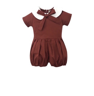 Bộ Romper bé gái màu mận