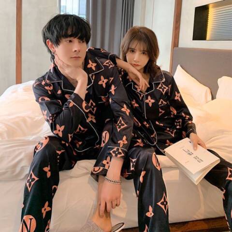 Pyjama nam nữ dài tay lụa cao cấp