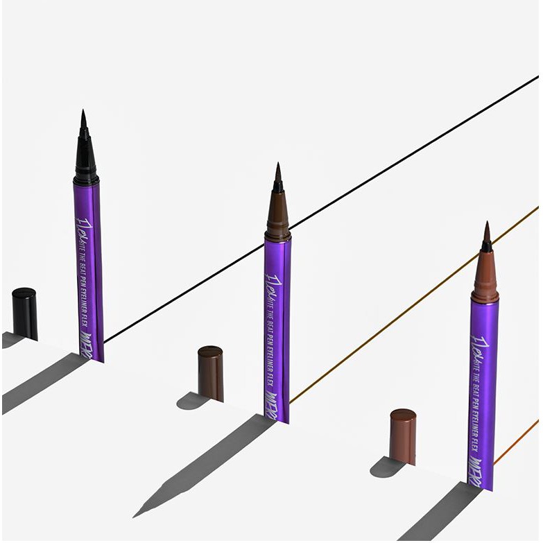 [Bitte The Beat] Bút Kẻ Mắt Nước Nét Mảnh, Sắc Nét, Lâu Trôi Merzy Bite The Beat Pen Eyeliner Flex 0.6g
