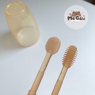Bàn chải + rơ lưỡi silicone cho bé 6m+