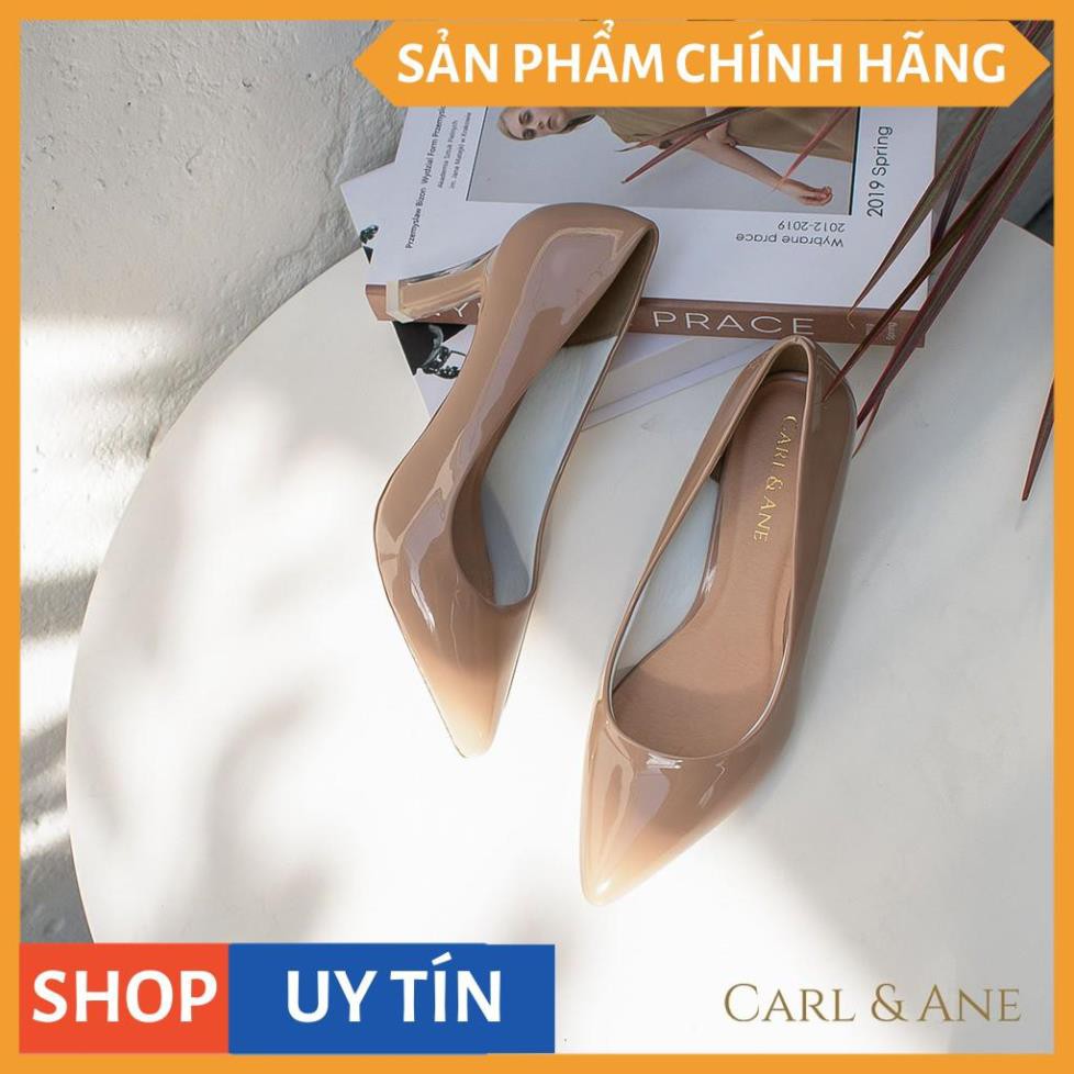 Carl & Ane - Giày cao gót thời trang mũi nhọn kiểu dáng cơ bản cao 7cm màu trắng _ EP006 | BigBuy360 - bigbuy360.vn