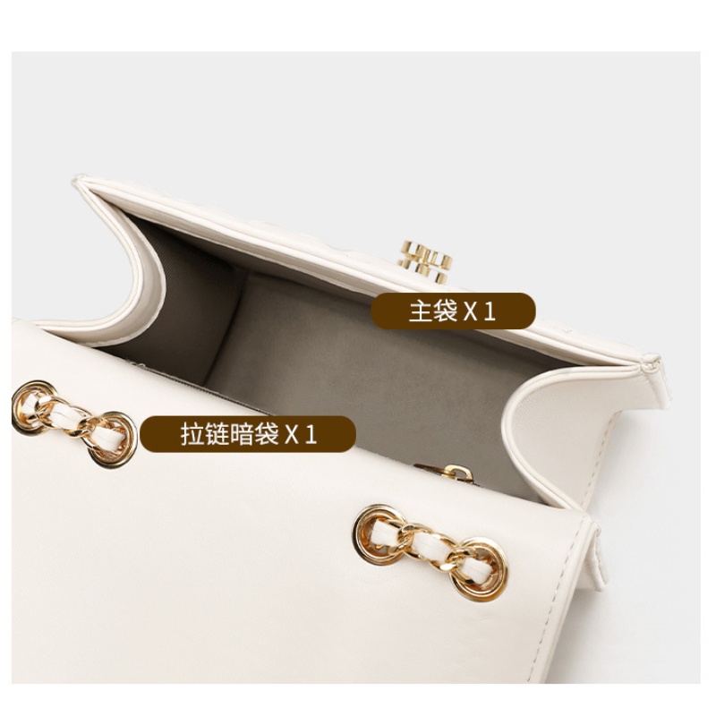 M97-Túi Xách Đeo Vai Hình Vuông Cỡ Nhỏ Phối Dây Đeo Sợi Xích Thời Trang Cho Nữ