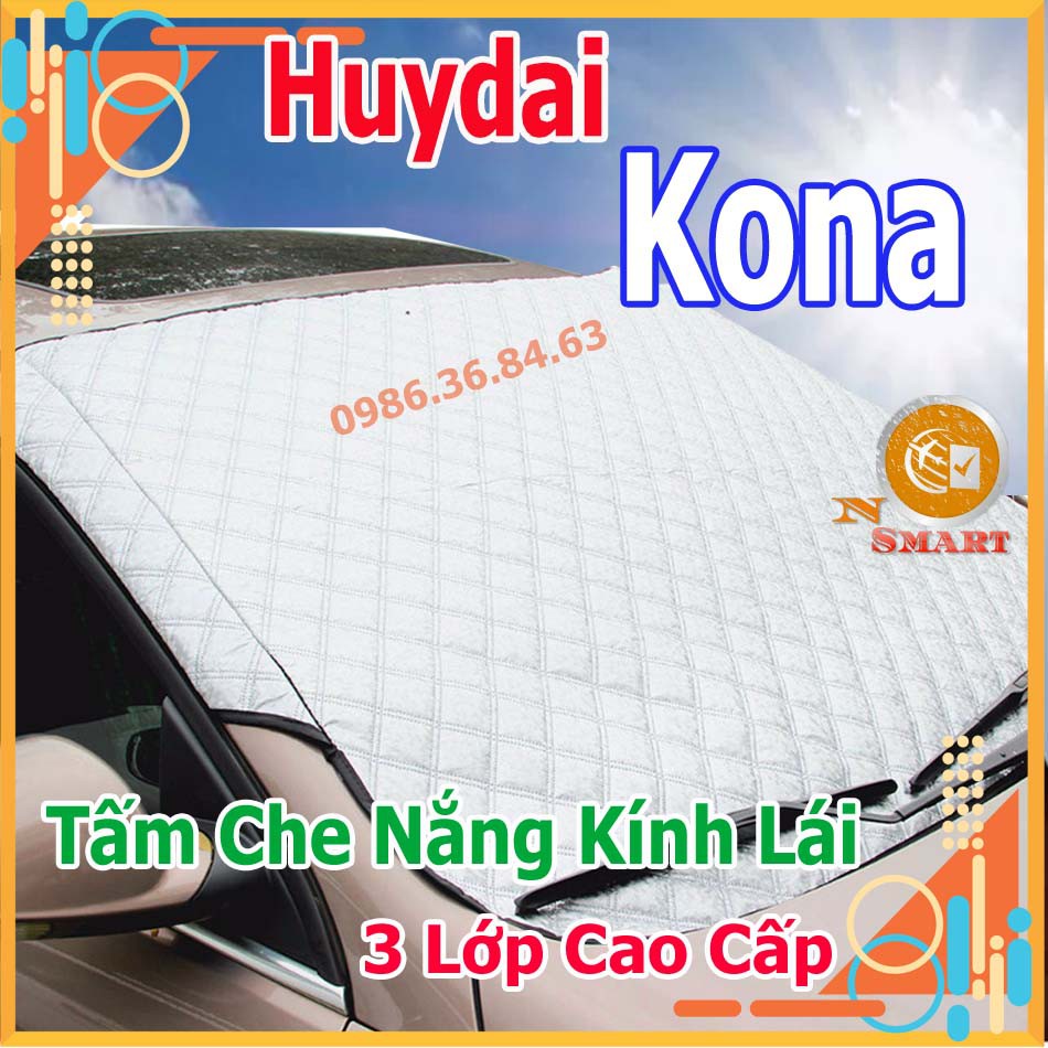 Tấm chắn nắng 3 Lớp Loại 1 Hyundai Kona Cao Cấp Chắn Nắng Cản Nhiệt - Na No Smart Uy Tín Chất Lượng