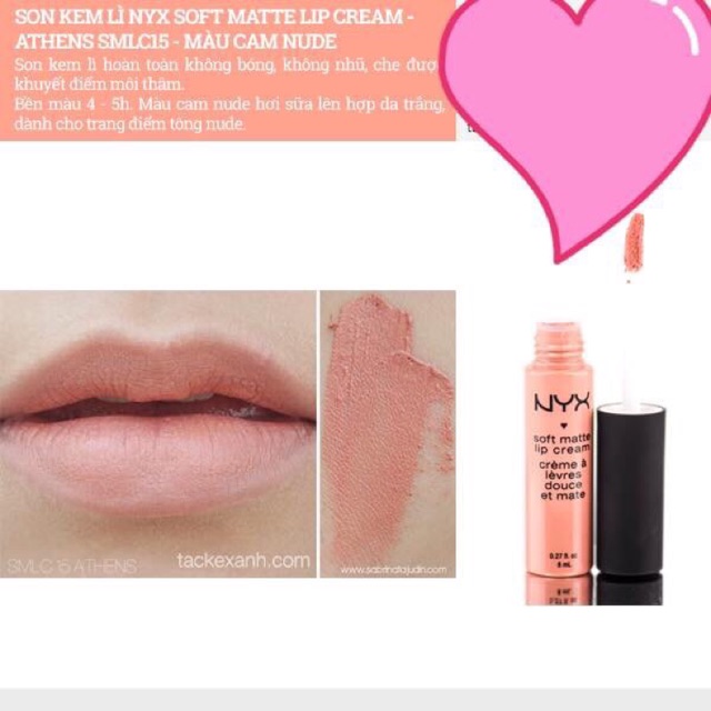 Son kem lì NYX Soft Matte Lip Cream